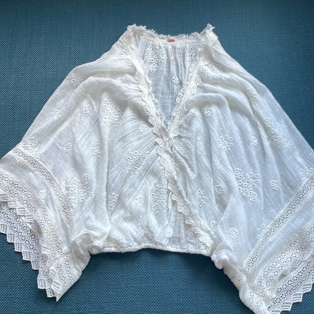 Pretty Eyelet Free People Shirt